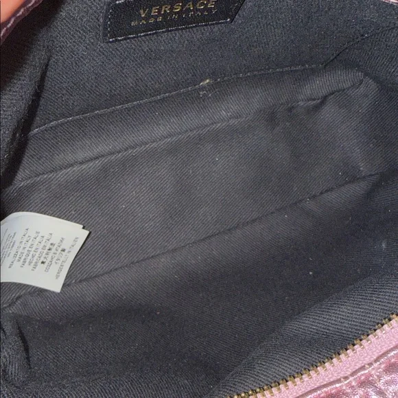 RARE Versace Metallic Pink Crossbody Bag Gold Chain CAMERA purse PERFECT SIZE! - Picture 11 of 17